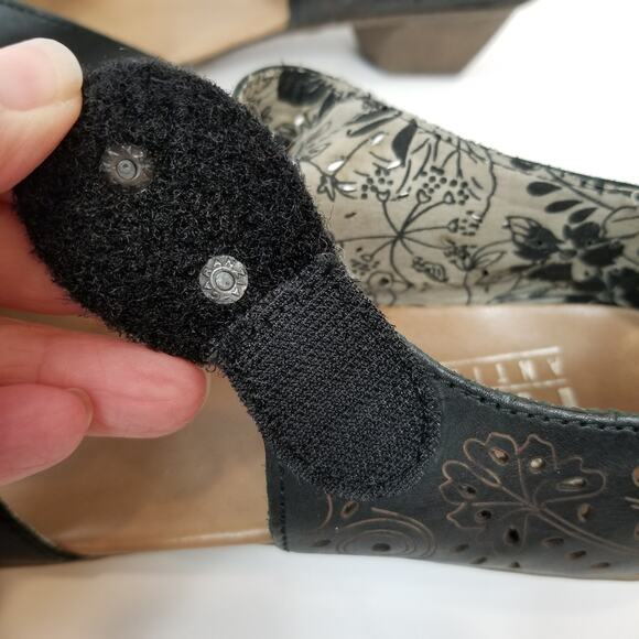 Rieker Antistress Women's Black Gray Mary Jane Leather Comfort Shoes Size 40 - Picture 7 of 12